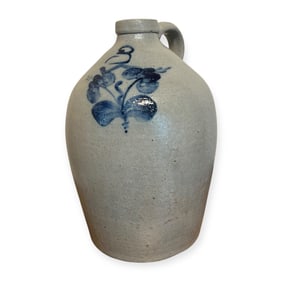 19th C. Ohio Salt-Glazed Stoneware Jug