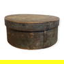 19th C Round Pantry Box in Green Paint