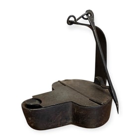 Early 19th C Iron Betty Lamp