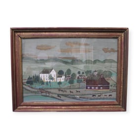 1948 Print by Allen Sallburg of Paul Seifert Farm Scene