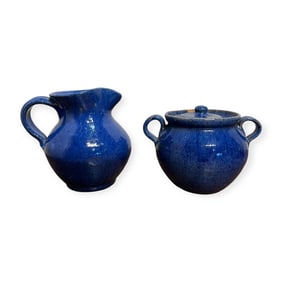 North Carolina Art Pottery Creamer & Sugar Bowl
