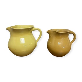 Pair of Art Pottery Pitchers