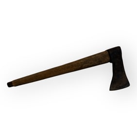 18th Century Trade Axe Very early hand forged trade axe with handle. 3 1/2 inches at bit. 17 inches