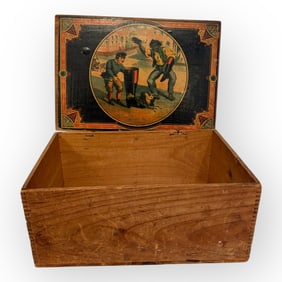 Masons Black Ink Advertising Box With Label
