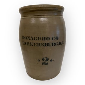 2 Gallon Donaghho Co. Parkersburg W.V. Crock