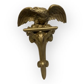 19th Century Chalk Eagle Wall Sconce