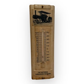 Antique The National Threshers Reunion Adv Thermometer