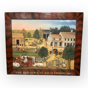 Folk Art Painting By Listed Artist Jenny Salsini