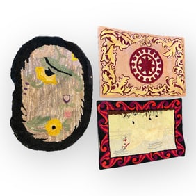 3 Hooked Rugs