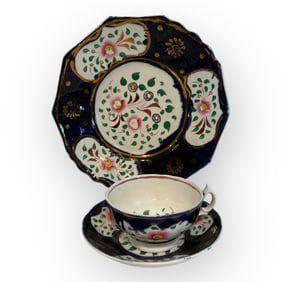 3 Pieces of 1800's Gaudy Dutch China
