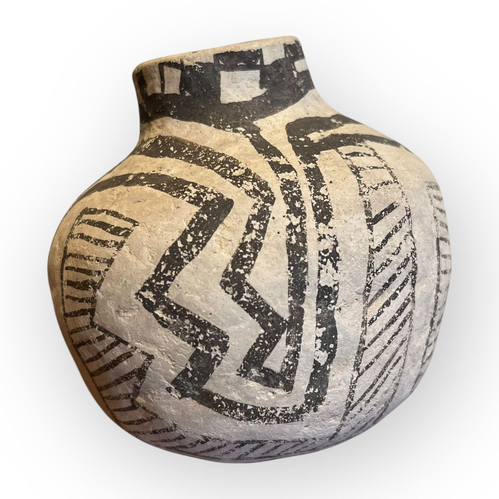 Prehistoric Anasazi Black on White Jar (1 of 2)