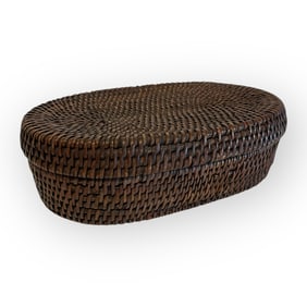 Native American Lidded Basket
