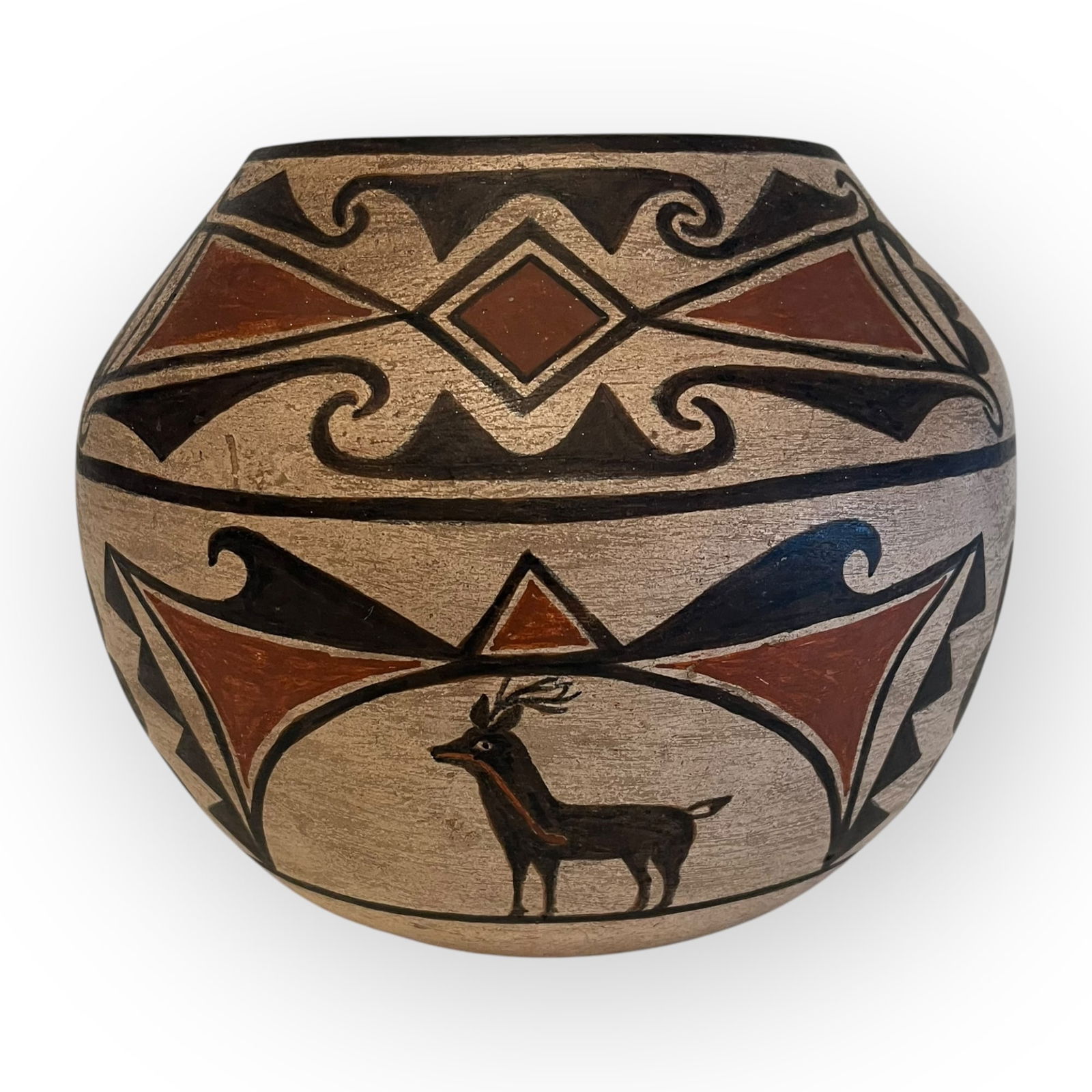 Heartline Zuni Pottery Storage Jar (Josephine Nahohai, 1912-2007) (1 of 4)