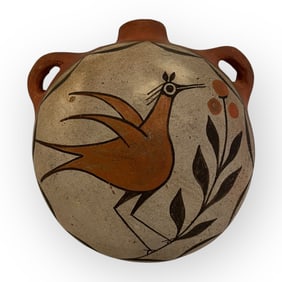 Early Zia Pottery Canteen