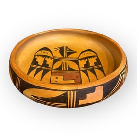 Hopi-Tewa Thunderbird Bowl (Ethel Youvella, 1919-2006)