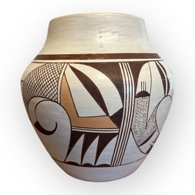 Hopi-Tewa Pottery Vase by Frog Woman (Joy Navasie, 1919-2012)