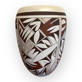 Superb Hopi-Tewa Large Vase by Frog Woman (Joy Navasie, 1919-2012)