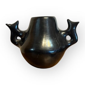 Double Handled Santa Clara Effigy Pot