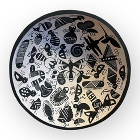 Pictorial Acoma Pottery Bowl (John F. Aragon)