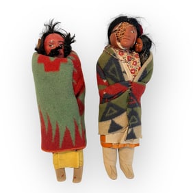 Pair of Skookum Dolls