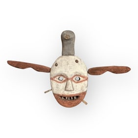 Carved Ceremonial Mask (Probably Inuit/Yup'ik)