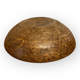 19th C Turned Ash Burl Bowl