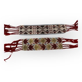 Pair of Great Lakes Loom Beaded Armbands