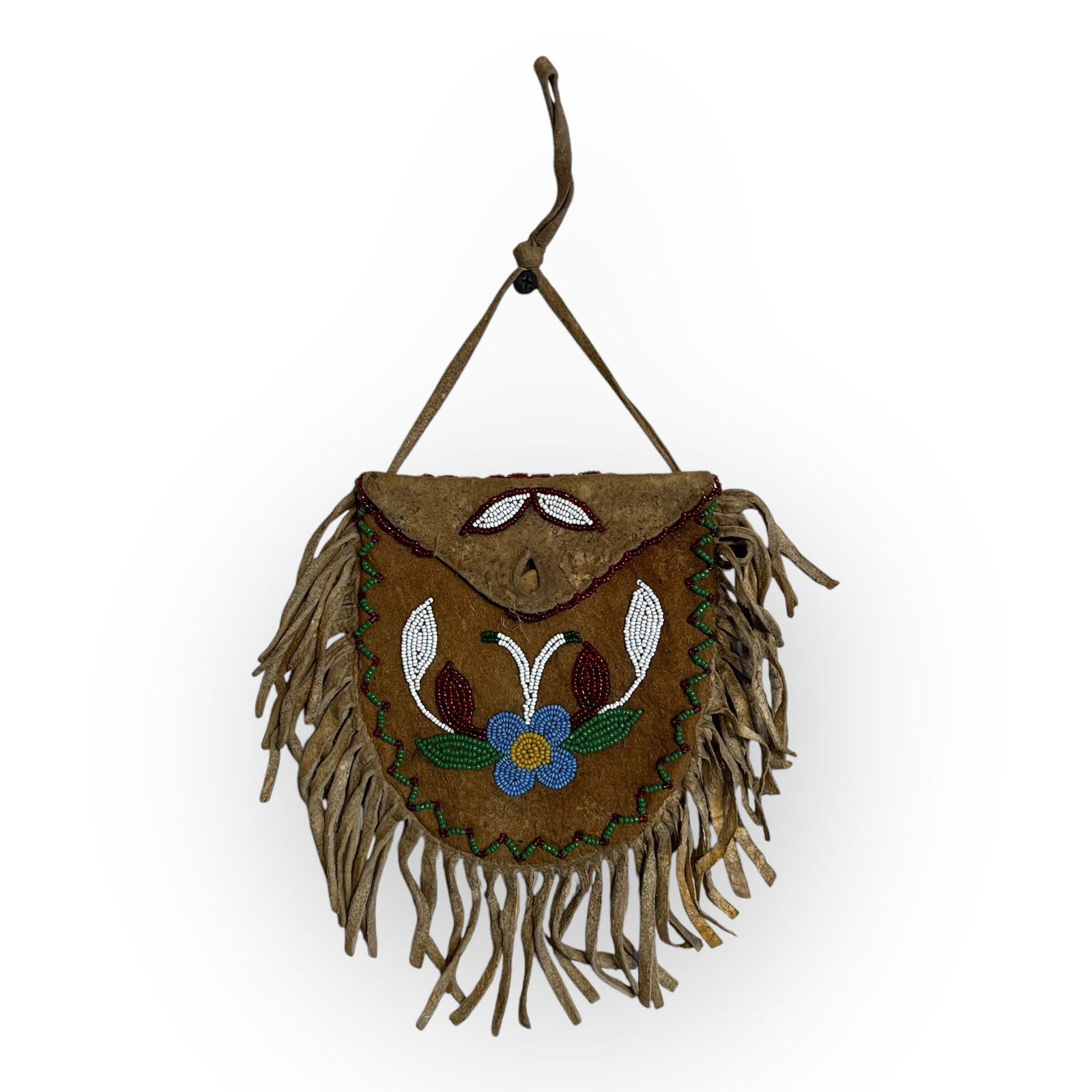 Native American Beaded Purse With Fringe (1 of 2)