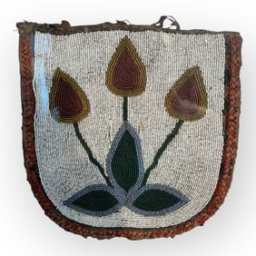 Early Plateau Beaded Flat Bag - Circa 1870