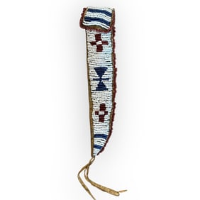 Southern Plains 19th C Beaded Awl Case