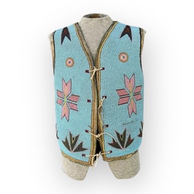 Rare Native American Beaded Men's Vest
