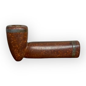 Lead Inlaid Catlinite Pipe Bowl