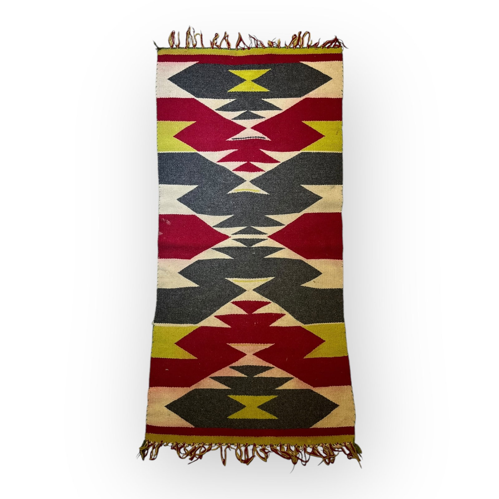 Chimayo Runner: Measures 42 x 20. Good condition.