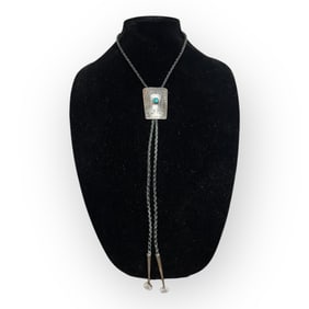 Navajo Silver Bolo Tie