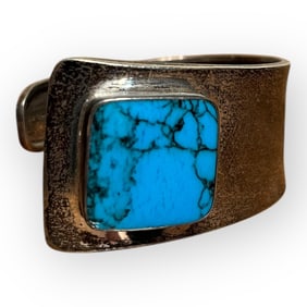 Mid-20th C. Turquoise Wristband