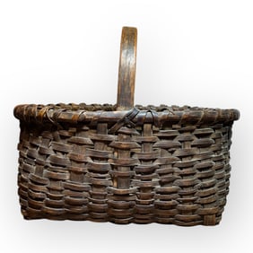 Superb Early Hand-Woven Basket