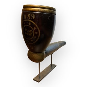 Large Carved Presentation Pipe - Michigan Central Railroad