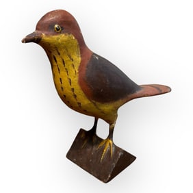 Folk Art Carving of a Bird