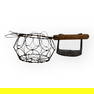 19th Century Folding Wire Egg Basket And Early Food Chopper