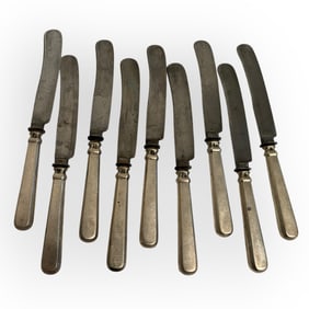 9 19th Century Cutlery Matching Knives