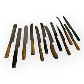 12 Various 19th Century cutlery Knives
