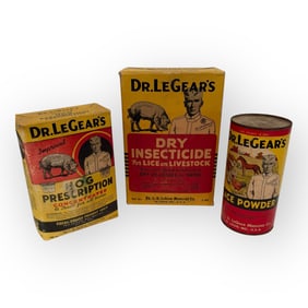 3 Advertising Boxes of Dr. LeGears