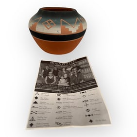 Signed Sioux Pottery Vase