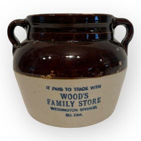 Red Wing Adv Bean Pot Wessington Springs So. Dak