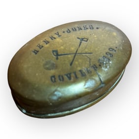 Brass Miners Snuff Box - Henry Jones