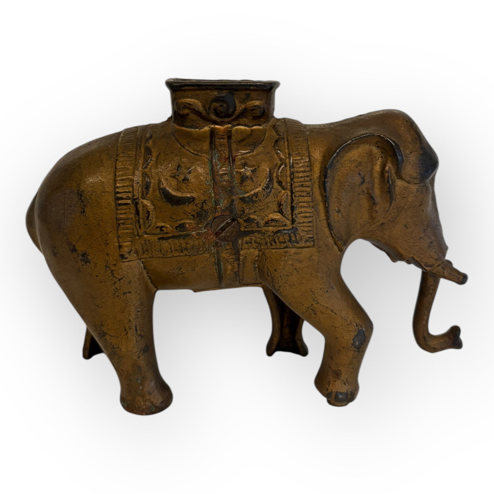 Original Cast Iron Elephant Still Bank (1 of 2)