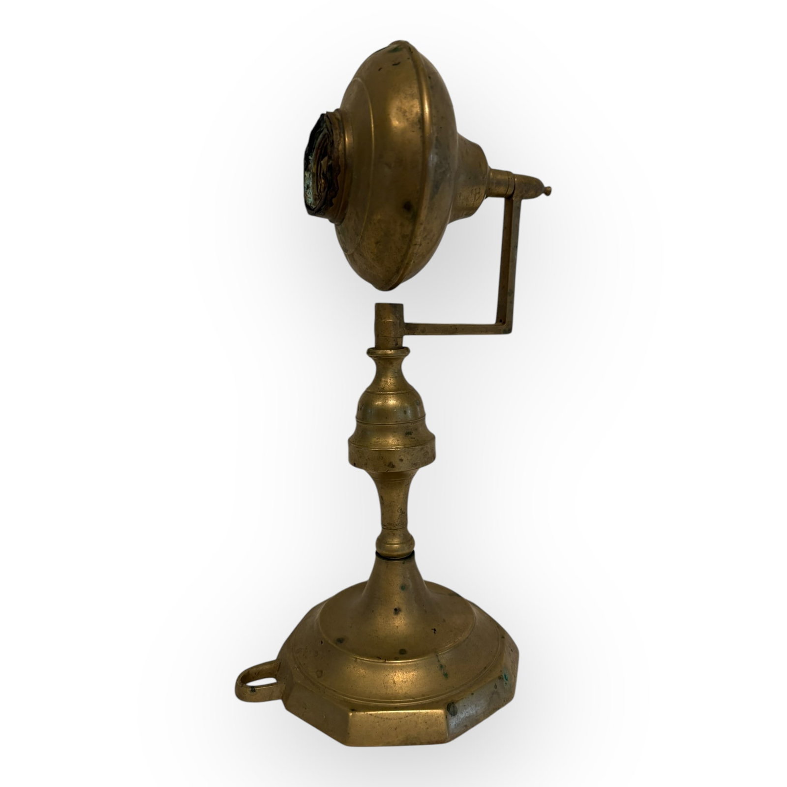 Very Rare Early Brass Whale Oil Lamp: 1800's Cast Iron Porringer. 6 in bowl x 8 1/2 at handle. Excellent original condition