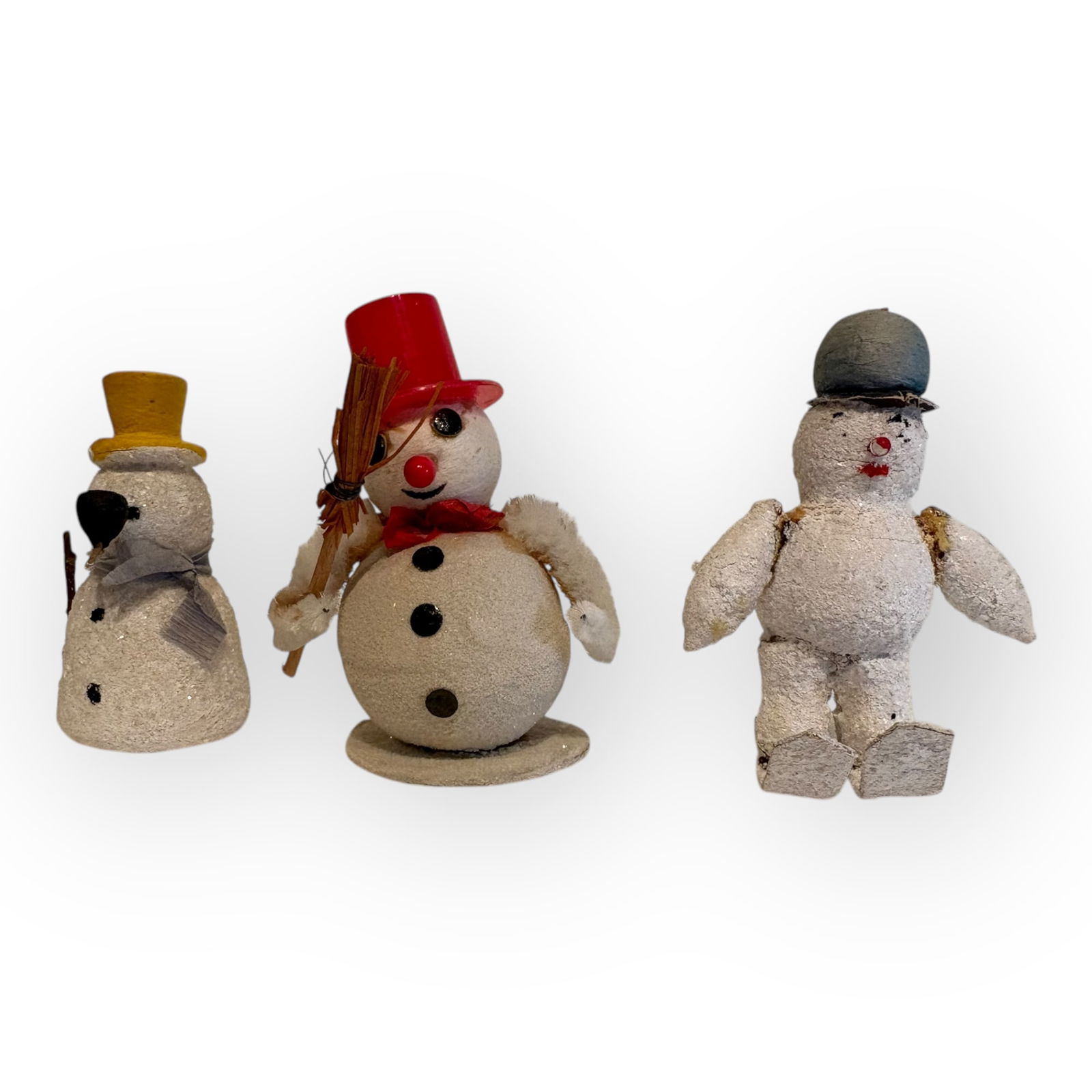 3 Vintage Paper Mache Christmas Snowman (1 of 2)