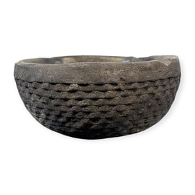 Prehistoric Anasazi Mogollon Corrugated Pottery Bowl