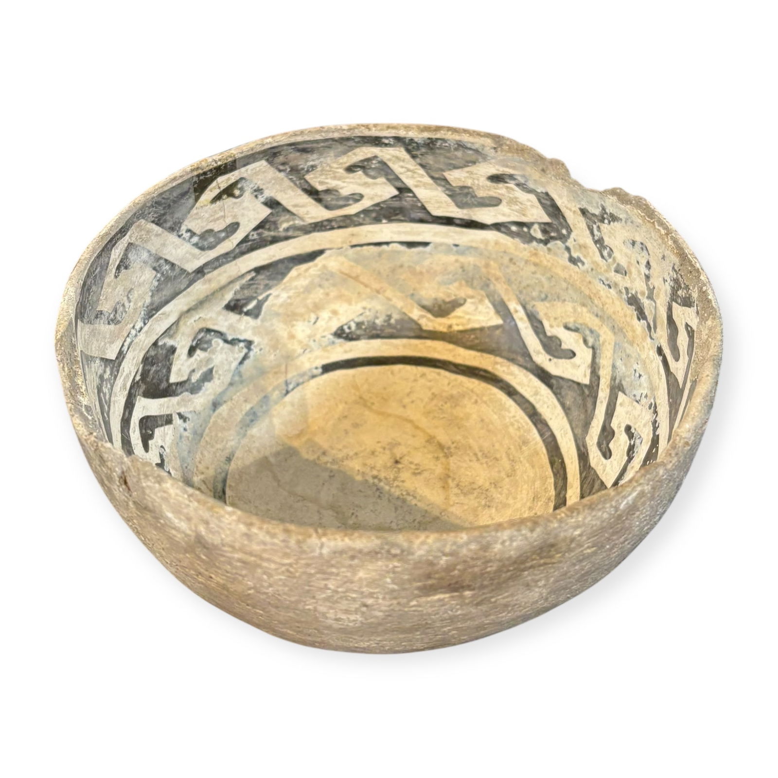 Small Anasazi Pre-Historic Black on White Bowl (1 of 2)
